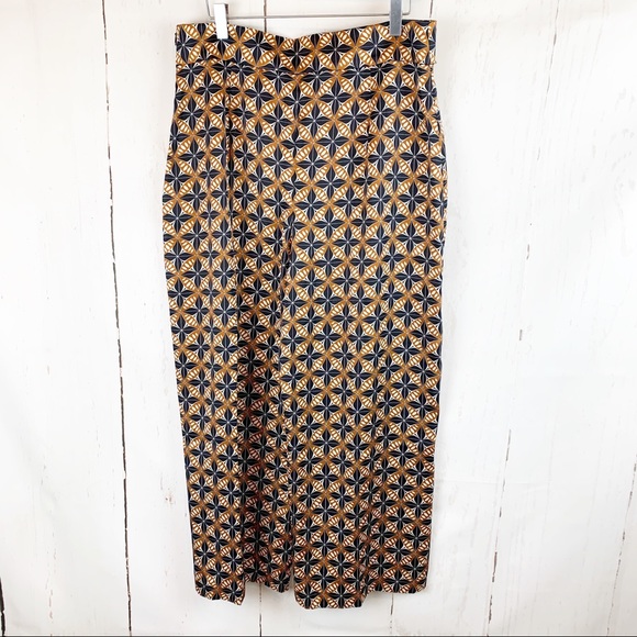 ZARA Geometric Wide Leg Pants - Picture 4 of 7